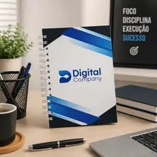 Caderno Personalizado 100 Folhas Capa Dura 15,5x21,5cm Envie Sua Arte Presente Criativo e Exclusivo