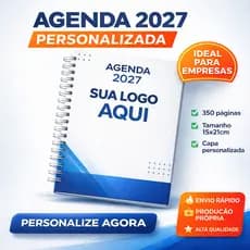 Agenda 2027 Personalizada com Sua Arte / Logomarca/ Corporativo / Ideal para Empresas e Brindes