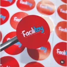 1000 Adesivo Etiquetas / Personalizado Vinil 5x5 cm / Com Sua Logo / à Prova d’Água