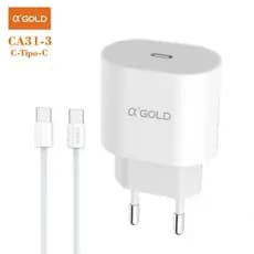 Carregador Turbo 30W A'Gold CA31-3 Cabo TIPO-C TIPO-C 6,1A PD 3,0 USB-C carregamento rápido