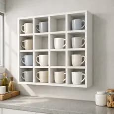 Nicho Porta Toalha / Canecas 16 Divisões 100% MDF