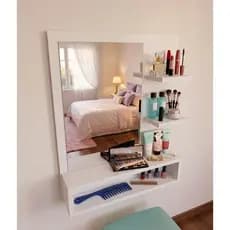 Penteadeira 100% MDF Suspensa Jasmine com 4 prateleiras