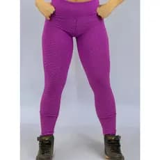 Legging Feminina Sem transparência Brocada Leg bolha cós alto Envio Imediato