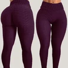 Calça Legging Feminina Leg Fitness Tecido Bolha 3D Academia Empina bumbum disfarça celulite Cintura alta celulite Alta
