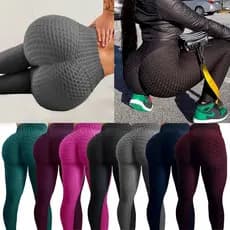 Calça leg Feminina Cintura Alta Para Academia Bolha 3D Leg Fitness Crossfit Cós Alto Disfarça Celulite Brocada