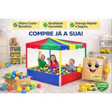 Piscina De Bolinhas Infantil 1,50x1,50 Grande Colorida
