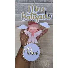 Topo de bolo batizado menino /Topper Batizado /Batizado menino /decoração batizado menino