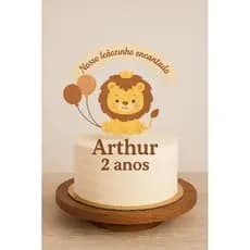 *ENVIO IMEDIATO / Topo de bolo Leão / Topper de bolo leão / Leãozinho selva/ Rei da selva /Decoração Leão safari