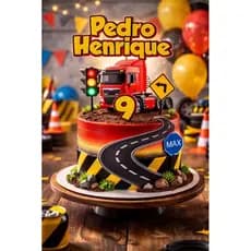 *ENVIO IMEDIATO* Topo de bolo Caminhão/ Topper Caminhão / Caminhão / Festa Caminhão/ Decoração Caminhao