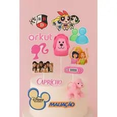 *ENVIO IMEDIATO* Topo de bolo anos 2000/Topper anos 2000/ Decoração anos 2000/ personalizados