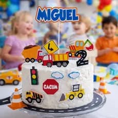 *ENVIO IMEDIATO* Topo de bolo carrinho / Topper carrinho transporte / Meio de transporte / Decoração carrinho