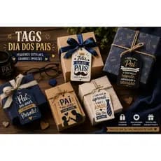 *ENVIO IMEDIATO* Tags Dia dos pais / tags personalizadas /Dia dos Pais a/Presente dia dos Pais