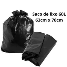 Saco de lixo 60L c/50 ou 100 unidades simples