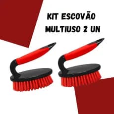 Kit 2un escova multiuso com cabo reforçada