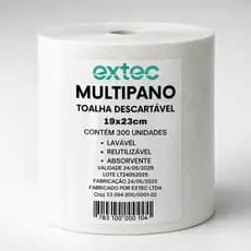 300 Un Toalha Multiuso Descartável Multipano em Rolo 19x23cm Lavável Econômica e Super Absorvente