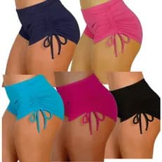 Sunquíni Calcinha Shorts Cordinha Biquíni Suplex Moda Praia Verão