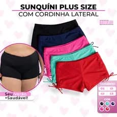 Biquíni Sunquíni Shortinho Cordinha Plus Size Suplex Verão Praia l Piscina