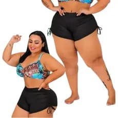 Sunquini Shortinho Plus Size Cordinha Praia