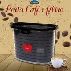 Porta Café e Filtro com Colher e separação interna  para Filtro de Papel - qualidade Plasútil