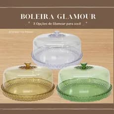Boleira de Plástico Cristal Glamour - Plasútil