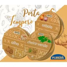 Kit pote porta metade de tempero - colorido decora - compre KIT ou UNIDADE - Plasútil