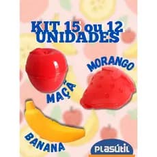 KIT 15 ou 12 unidades porta MORANGO ou BANANA ou MAÇA - PLASÚTIL