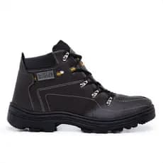 Bota Coturno Masculino Motociclista Militar Cano Médio da Moda