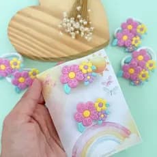 Rabicó de cabelo infantil flor - Xuxinha de cabelo Flor
