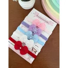 Kit 5 Faixinhas para Bebê, Laços para Recém-Nascido, Faixinhas para bebês, Laço pra bebê saída maternidade