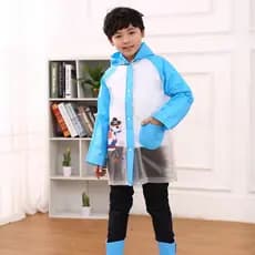 Capa De Chuva Infantil Capuz Reforçada Impermeável Escola Menino