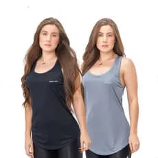 kit 2 Regatas Dry Fit Feminina Academia Regata Tapa Bumbum
