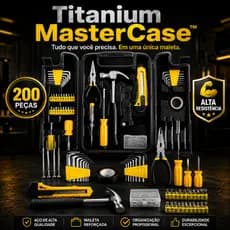 Titanium ProCase Ferramentas Profissional 200 Peças Maleta Completa Resistente