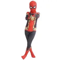 Fantasia Homem-Aranha Ferro Infantil Dourado com Máscara
