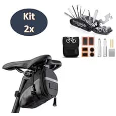Kit De Reparo Remendo Manutenção Bicicletas Chave Allen Bike Bolsa Selim Porta Objetos Suporte Banco Bike Ciclismo