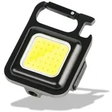 Mini Lanterna Multifuncional Cob Chaveiro Pingente LED Recarregável Mosquetão Abridor de Garrafa Imã