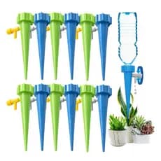 Kit Com 12 Gotejador Irrigador Acoplável Em Garrafa Pet Jardim Dosador Vaso Em Garrafa