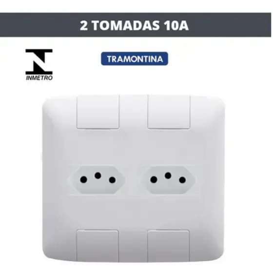 Conjunto Tomada, Interruptor, Tramontina aria 4x4