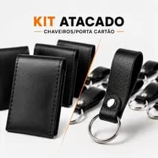 30/50/100 Porta Cartão Slim ou Chaveiro Kit Atacado Revenda Brindes para Personalização
