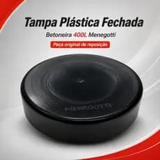 Tampa Plástica Fechada Betoneira 400L Menegotti Vedação Reposição Original