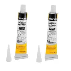 Borracha Silicone Acético Branco Vedações Automotivas 2 unidades