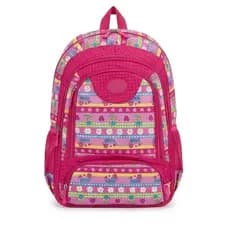 Mochila Escolar Infantil Menina Rosa Grande Reforçada