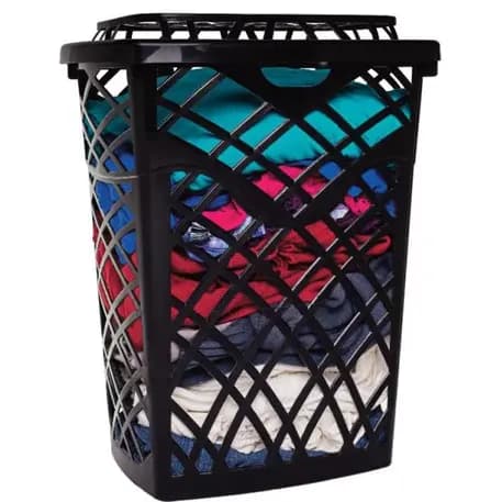 Cesto Telado Retangular C/ Tampa 60 Lts - Preto