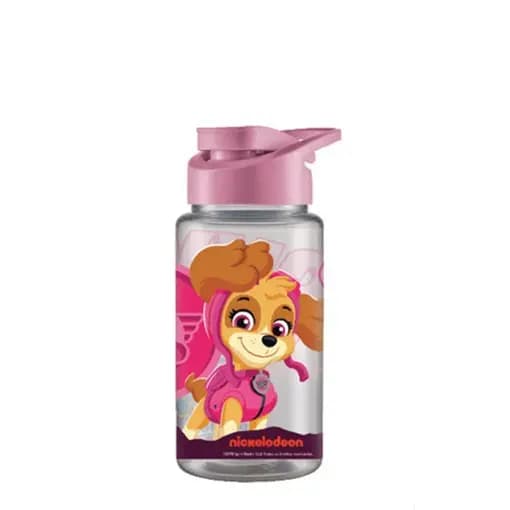 Garrafa Squeeze 500ml Patrulha Canina Skye Infantil Escolar Bico Retrátil Rosa