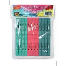 Kit Prendedor de Roupa com 24 Pcs Ideal para Secagem de Roupas e Organização de Lavanderia