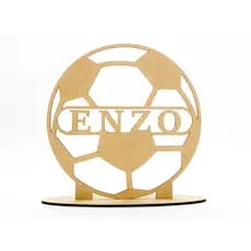 10 Centro De Mesa Futebol Em Mdf Lembrancinha nome personalizado Corte a laser
