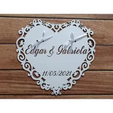 Porta Alianças Personalizado Em Mdf Branco Casamento Top Luxo daminha de honra pagem