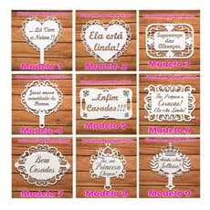 Kit 2 Placas Casamento Mdf - Lá Vem A Noiva- Personalizada