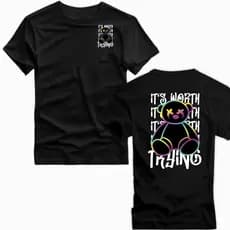 Camiseta Urso Worth Street Frente e Costas em Algodão Casual