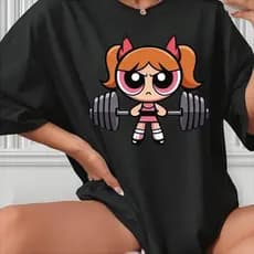Camiseta camisa gola redonda Feminina Blusão T-shirt Camisetão Gym Academia Top