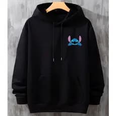 Moletom blusão Casaco Agasalho Feminino Stitch Pequeno Blusa de Frio Canguru Macio